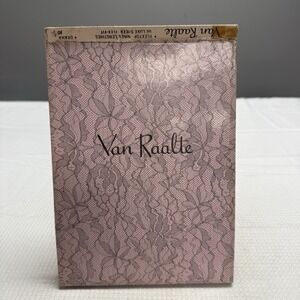 2-Vtg 50s VAN RAALTE De-Luxe Drama 10 L Nylon Hose Stockings Seams New 1 Box